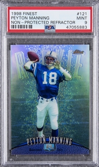 1998 Finest Non-Protected Refractor #121 Peyton Manning Rookie Card - PSA MINT 9